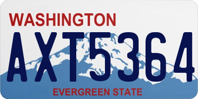 WA license plate AXT5364