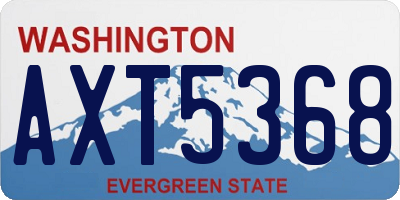 WA license plate AXT5368