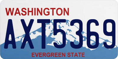 WA license plate AXT5369