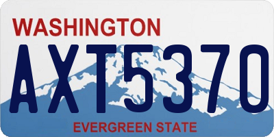 WA license plate AXT5370