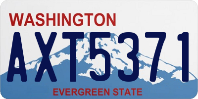WA license plate AXT5371