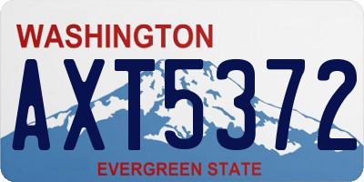 WA license plate AXT5372