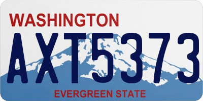 WA license plate AXT5373