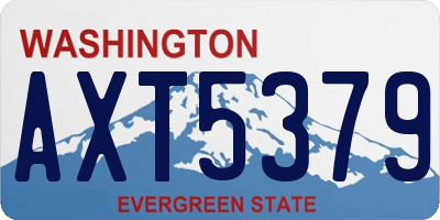 WA license plate AXT5379