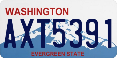 WA license plate AXT5391