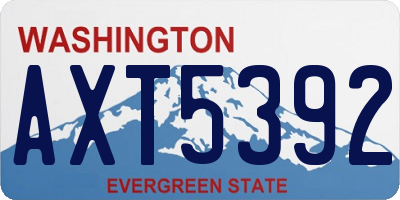 WA license plate AXT5392