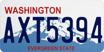 WA license plate AXT5394