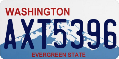 WA license plate AXT5396