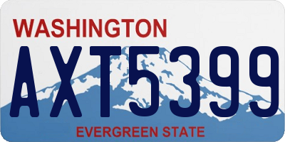 WA license plate AXT5399