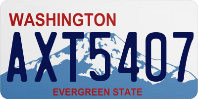 WA license plate AXT5407