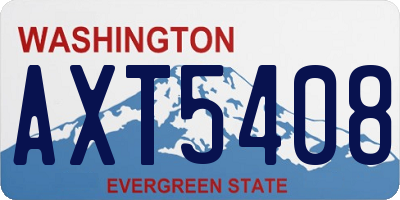 WA license plate AXT5408