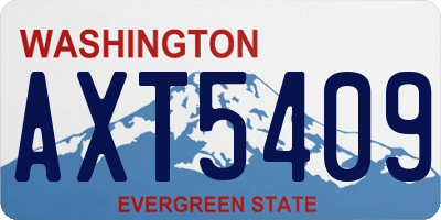 WA license plate AXT5409