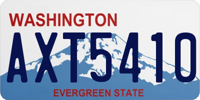 WA license plate AXT5410
