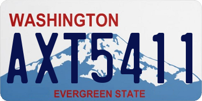 WA license plate AXT5411
