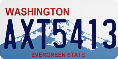 WA license plate AXT5413