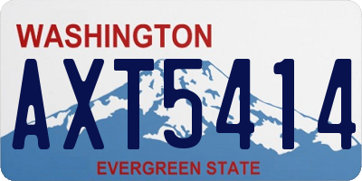 WA license plate AXT5414