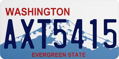 WA license plate AXT5415