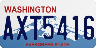 WA license plate AXT5416