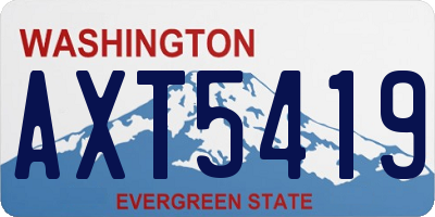 WA license plate AXT5419