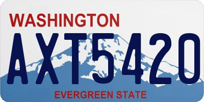 WA license plate AXT5420