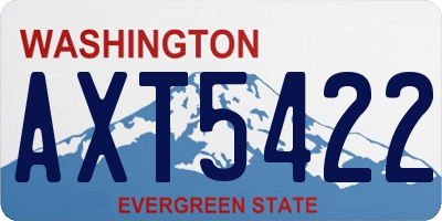 WA license plate AXT5422