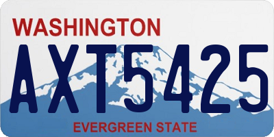 WA license plate AXT5425