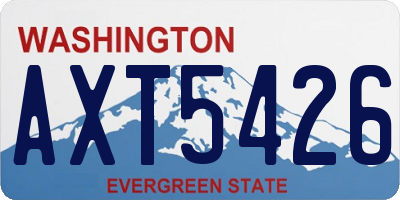 WA license plate AXT5426