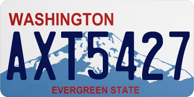 WA license plate AXT5427