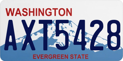 WA license plate AXT5428