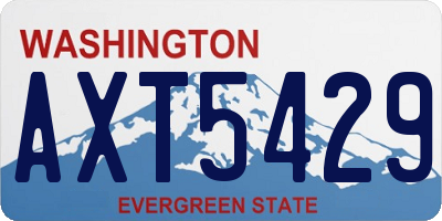 WA license plate AXT5429