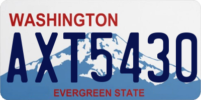 WA license plate AXT5430