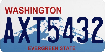 WA license plate AXT5432
