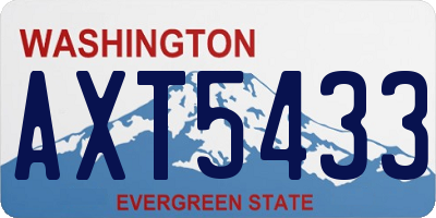 WA license plate AXT5433