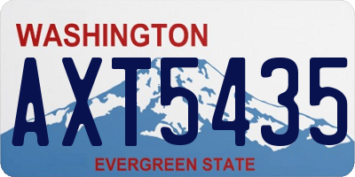 WA license plate AXT5435