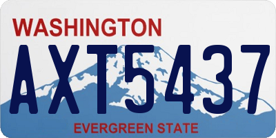 WA license plate AXT5437