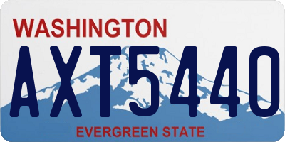 WA license plate AXT5440