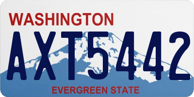 WA license plate AXT5442