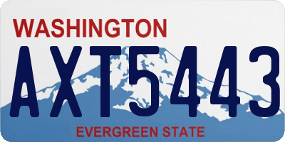 WA license plate AXT5443