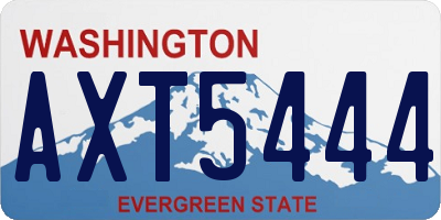 WA license plate AXT5444
