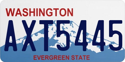 WA license plate AXT5445