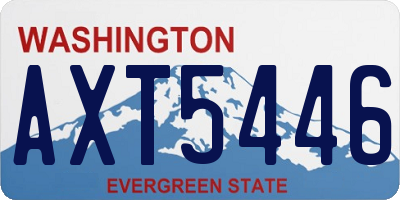 WA license plate AXT5446