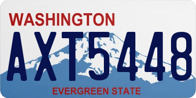 WA license plate AXT5448