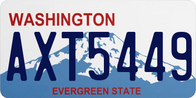 WA license plate AXT5449