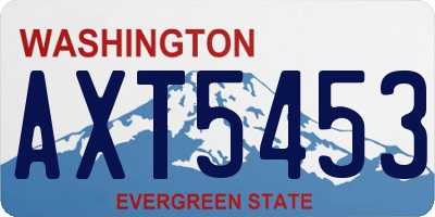 WA license plate AXT5453