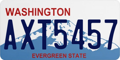 WA license plate AXT5457