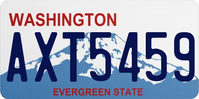 WA license plate AXT5459