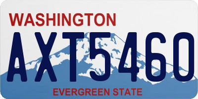 WA license plate AXT5460