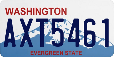 WA license plate AXT5461