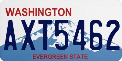 WA license plate AXT5462
