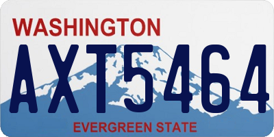 WA license plate AXT5464